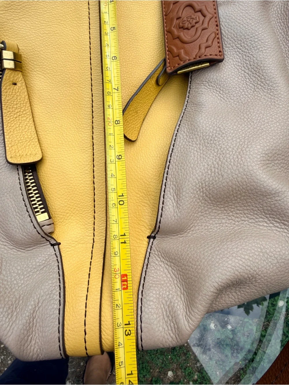 Oryany‎ Colorblock Leather Handbag Designer Neutral Chic Tote Satchel